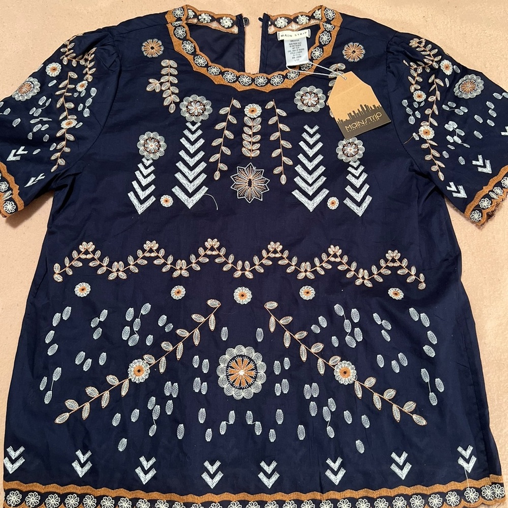Embroidered boutique blouse